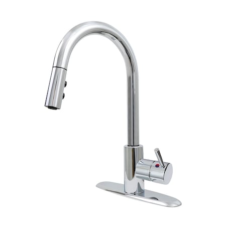 Everflow Kitchen faucet w/ pull down Sprayer, 1 handle, 1 or 3 hole Stainless Chrome BAC-K50C